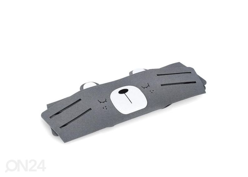 Säilytyskori huopakangasta Karhu, harmaa kuvasuurennos