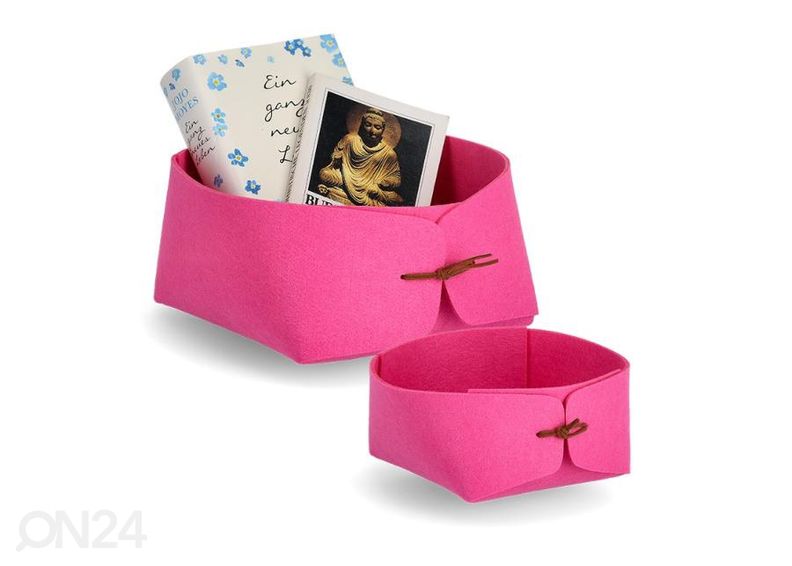 Säilytyskori huopakangasta, tummanharmaa kuvasuurennos