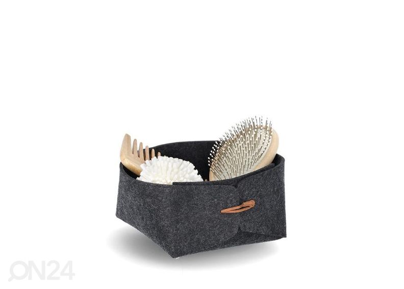 Säilytyskori huopakangasta, vaaleanharmaa kuvasuurennos