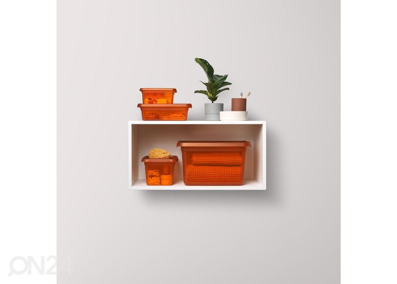 Säilytyslaatikko BaseStore 1,5 L, 14x19xh9 cm oranssi kuvasuurennos