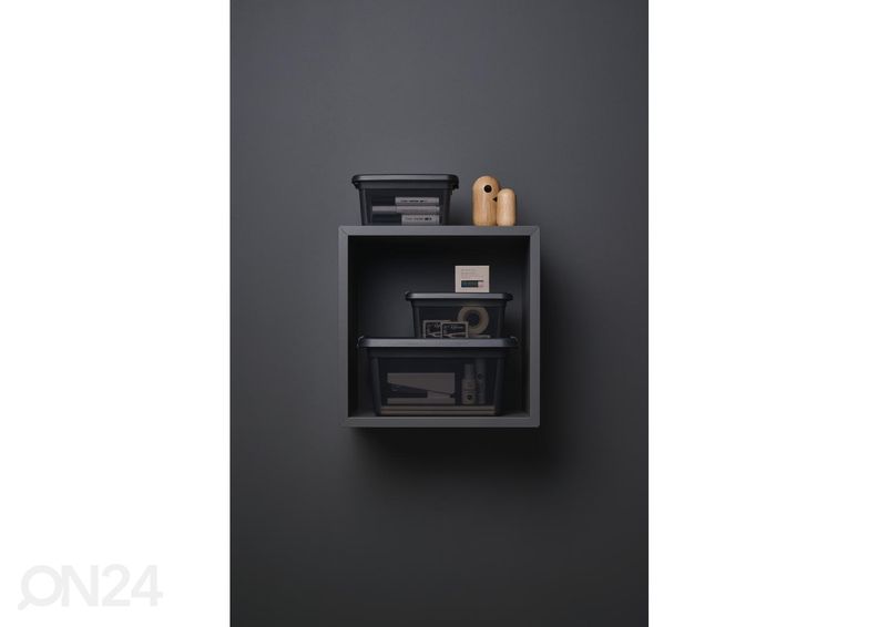 Säilytyslaatikko BaseStore 12,5 L, 28x38xh16 cm harmaa kuvasuurennos