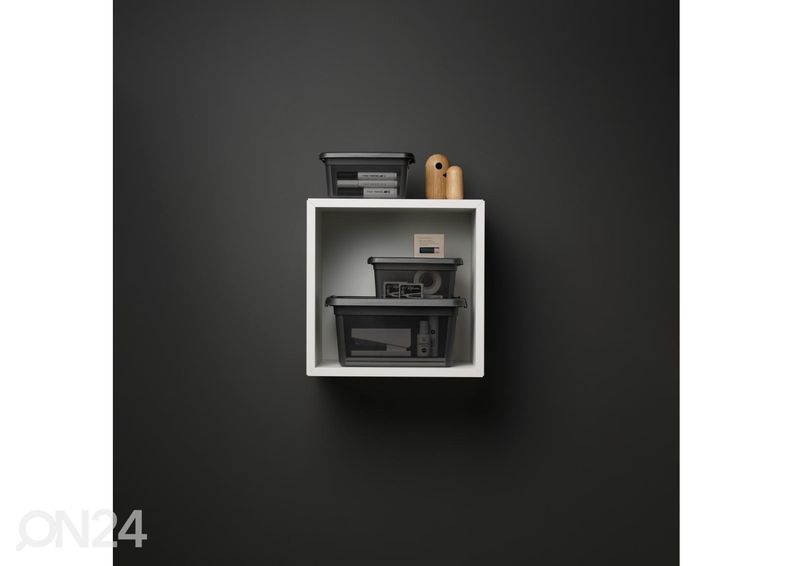 Säilytyslaatikko BaseStore 12,5 L, 28x38xh16 cm harmaa kuvasuurennos