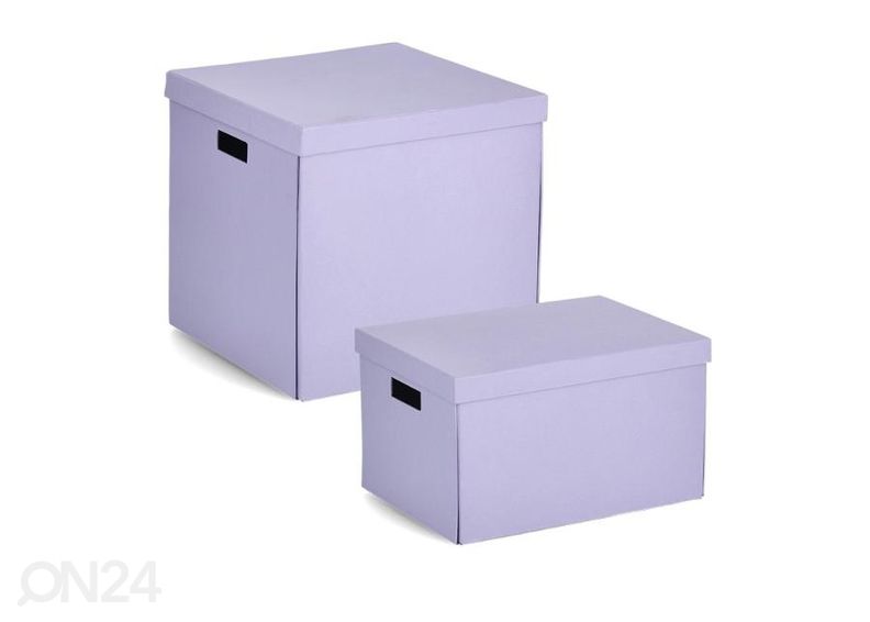 Säilytyslaatikko kierrätetystä pahvista, vaaleanvioletti kuvasuurennos