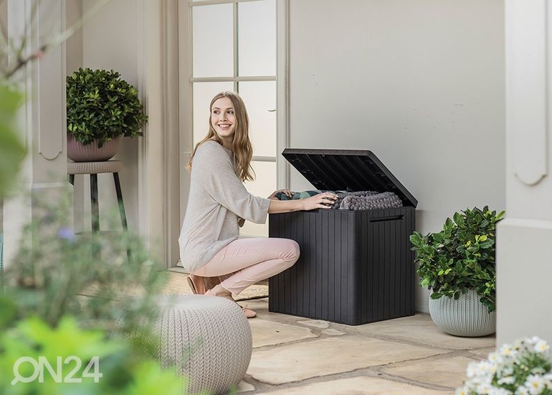 Säilytyslaatikko ulkokäyttöön Keter City Box, grafiitti kuvasuurennos