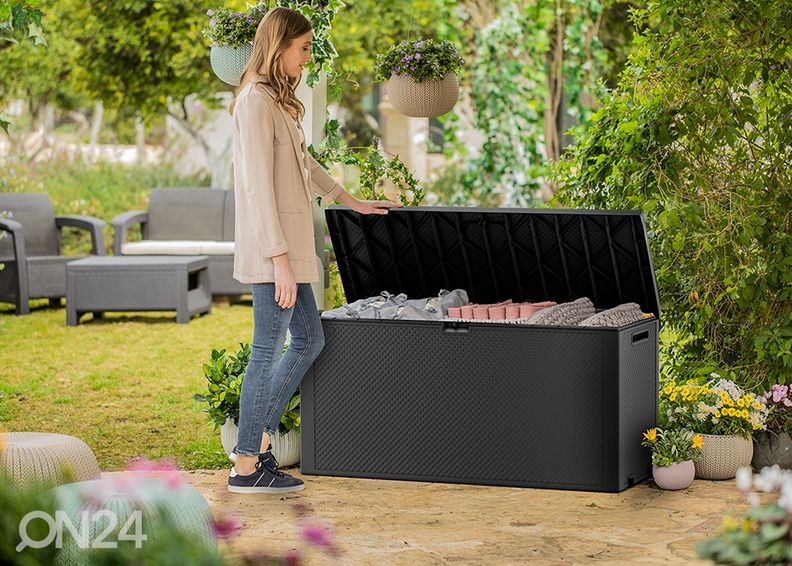 Säilytyslaatikko ulkokäyttöön Keter Emily, grafiitti kuvasuurennos