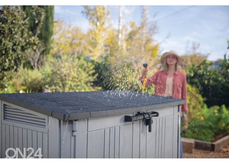 Säilytyslaatikko ulkokäyttöön Keter Store It Out, harmaa / musta kuvasuurennos