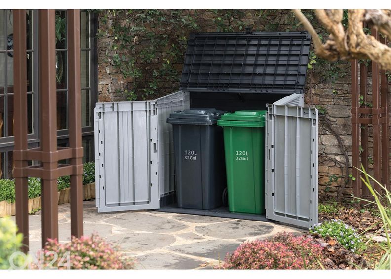 Säilytyslaatikko ulkokäyttöön Keter Store It Out, harmaa / musta kuvasuurennos