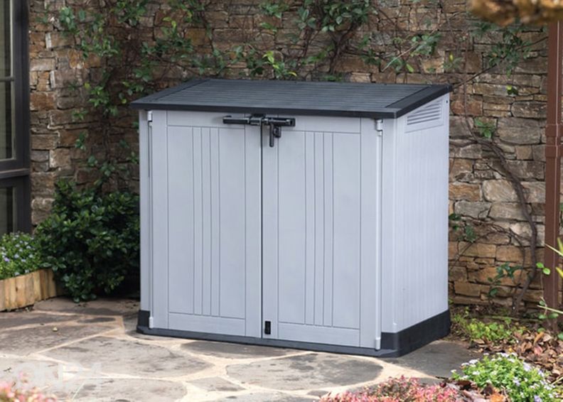Säilytyslaatikko ulkokäyttöön Keter Store It Out, harmaa / musta kuvasuurennos