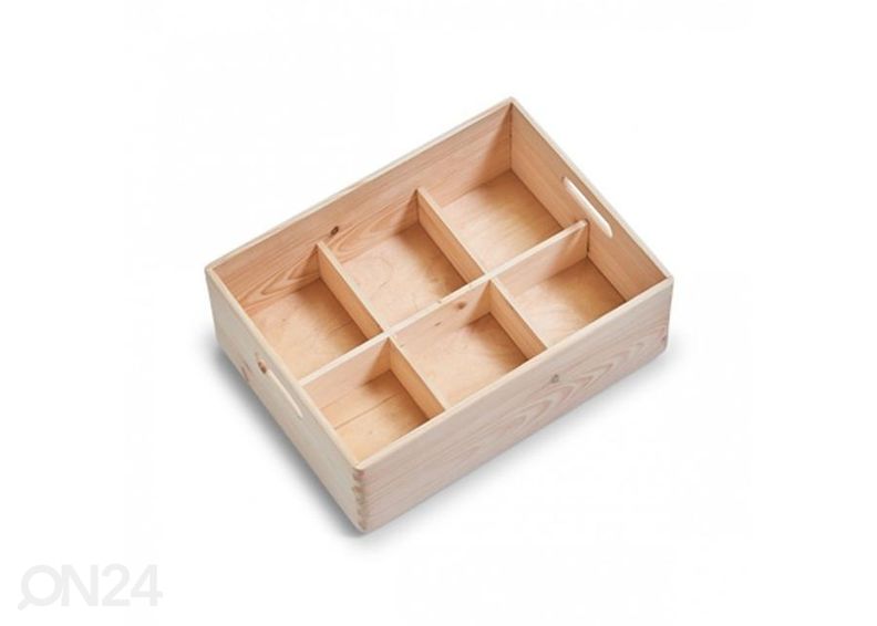 Säilytyslaatikon jakaja mäntyä kuvasuurennos