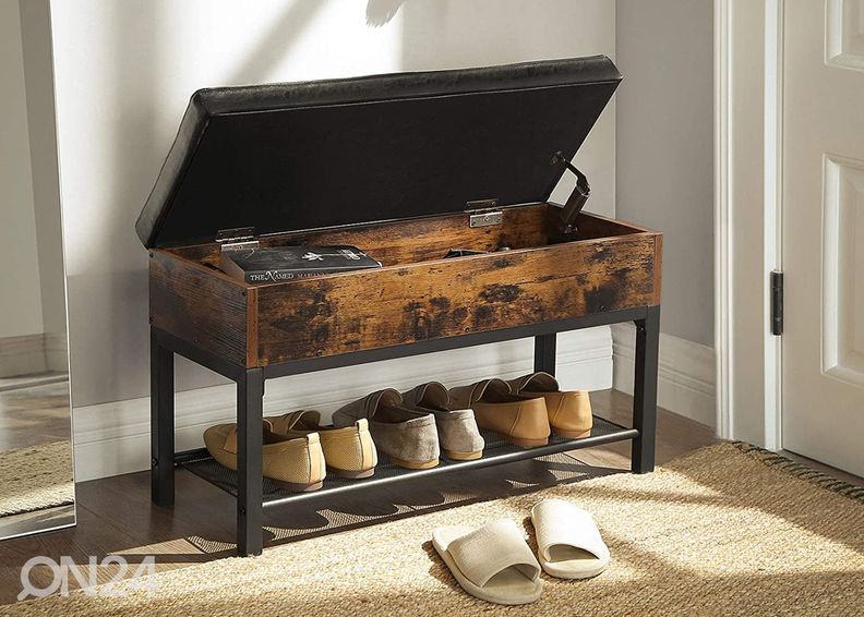 Säilytyspenkki, ruskea/ musta kuvasuurennos