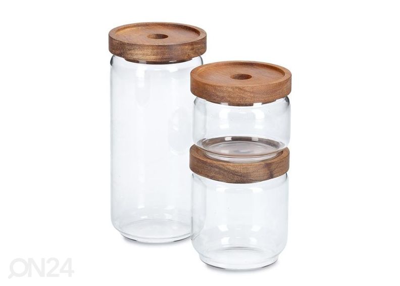 Säilytyspurkki akaasiapuu kannella 260 ml kuvasuurennos