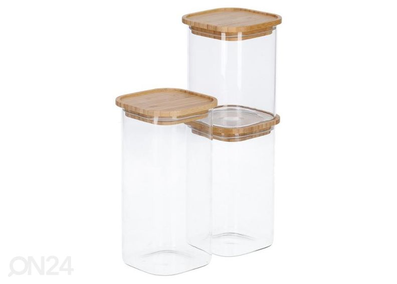 Säilytyspurkki bambukannella, 1300 ml kuvasuurennos