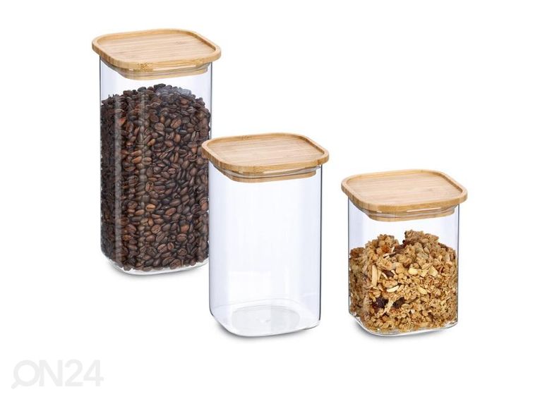 Säilytyspurkki bambukannella 900 ml kuvasuurennos