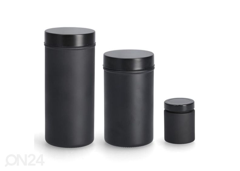 Säilytyspurkki metallikannella 1250 ml, musta kuvasuurennos