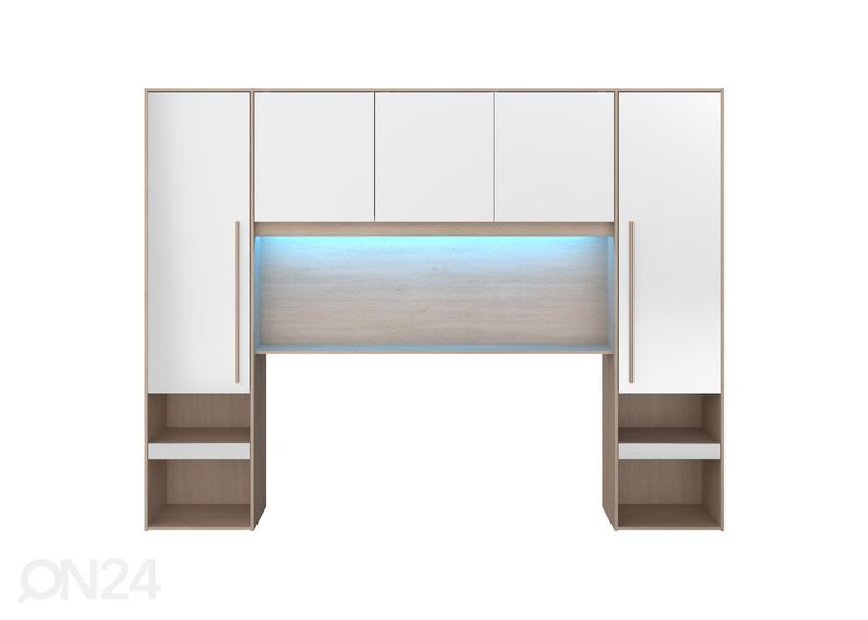 Sängyn päätykaappi Bridge + LED kuvasuurennos