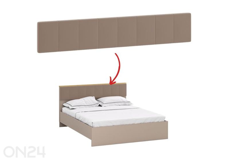 Sängyn päätypehmuste Idello sänkyyn kuvasuurennos