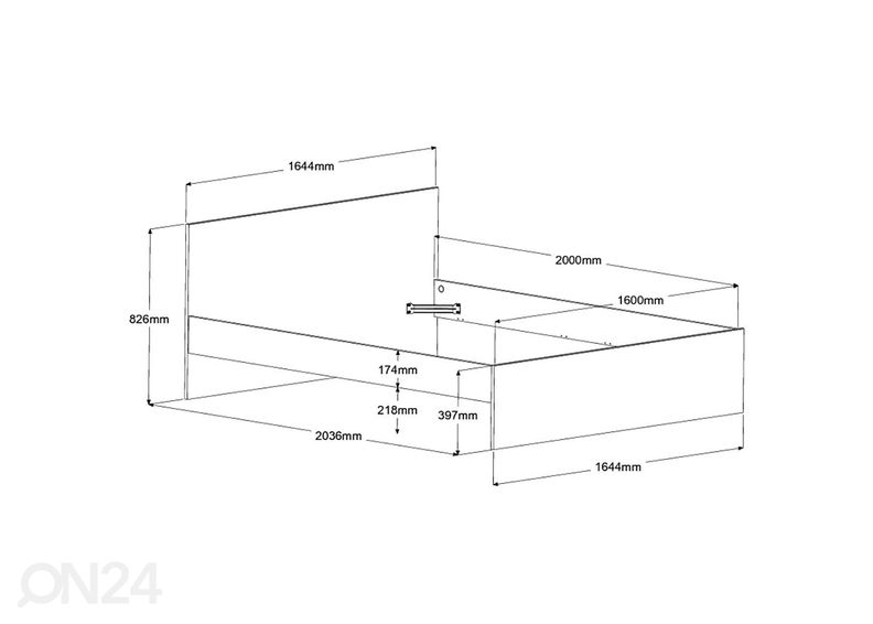 Sänky Bridge 160x200 cm kuvasuurennos