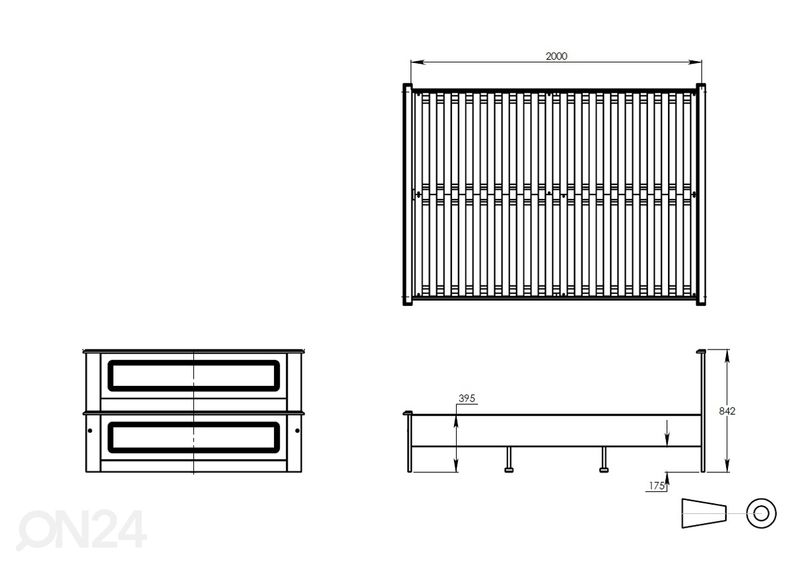 Sänky Dorthe 160x200 cm kuvasuurennos