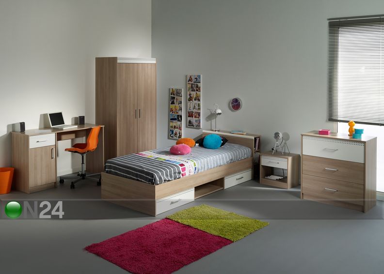 Sänky GIGA 90x200 cm+päätyhylly kuvasuurennos