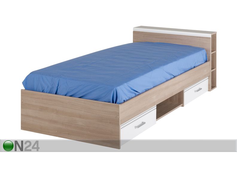 Sänky GIGA 90x200 cm+päätyhylly kuvasuurennos