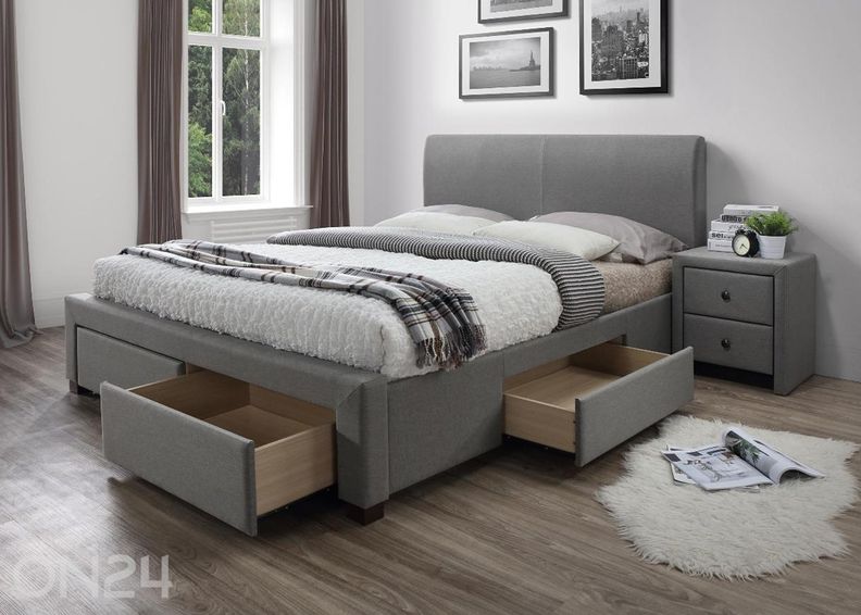 Sänky laatikoilla 160x200 cm kuvasuurennos