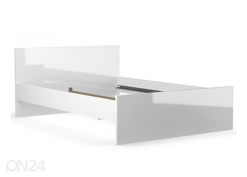 Sänky Naia 160x200 cm, valkoinen korkeakiilto kuvasuurennos