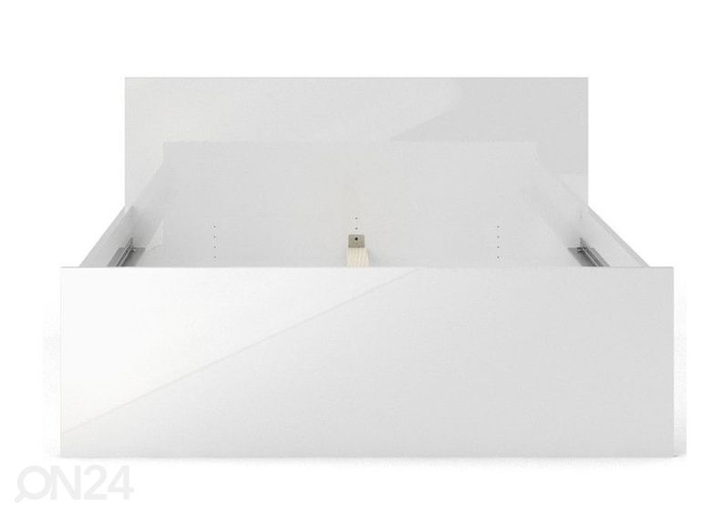 Sänky Naia 160x200 cm, valkoinen korkeakiilto kuvasuurennos
