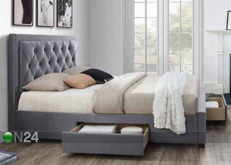 Sänky vuodevaatelaatikoilla 140x200 cm kuvasuurennos