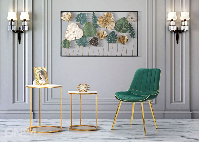 Sarjapöytä Glam, kullanvärinen/ valkoinen 2 kpl kuvasuurennos