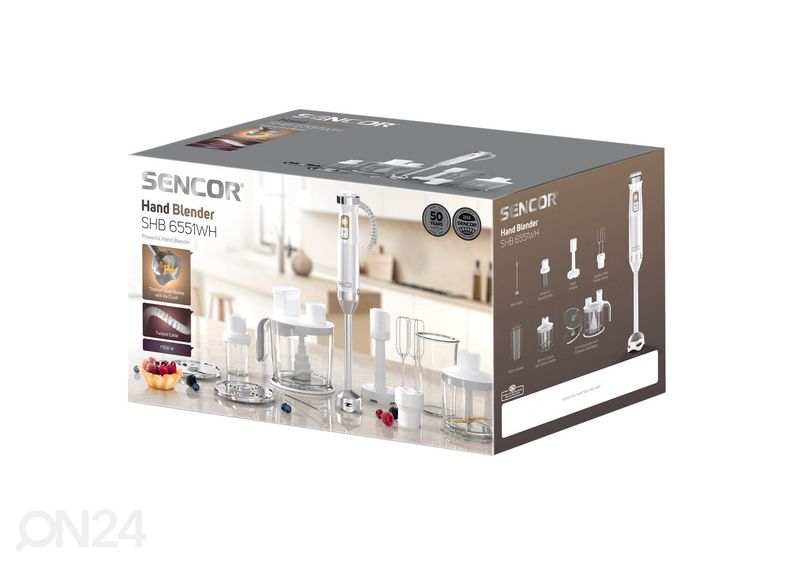 Sauvasekoitin ja tarvikkeet Sencor SHB6551WH, valkoinen kuvasuurennos