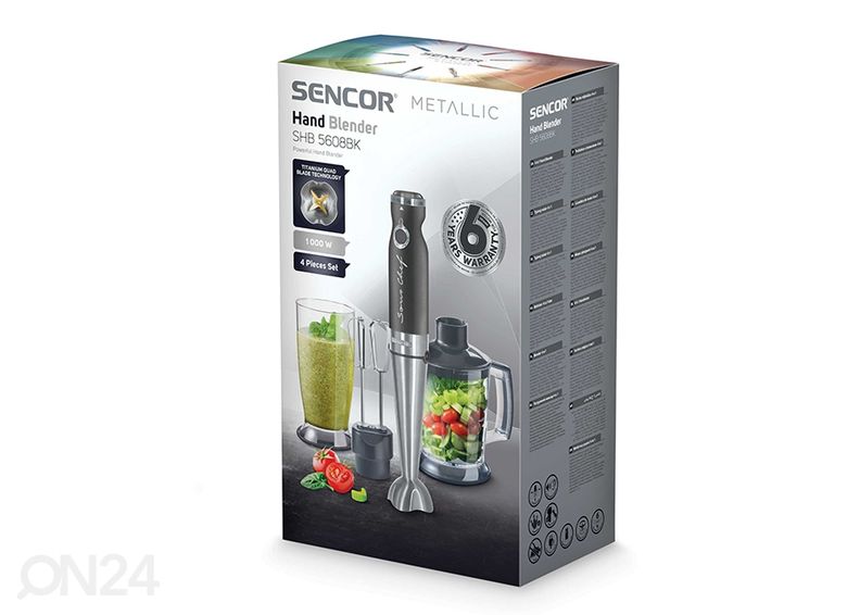 Sauvasekoitinsetti Sencor Metallic SHB5608BKEUE3 kuvasuurennos