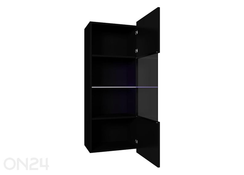 Seinään kiinnitettävä vitriinikaappi Calabrini + LED kuvasuurennos