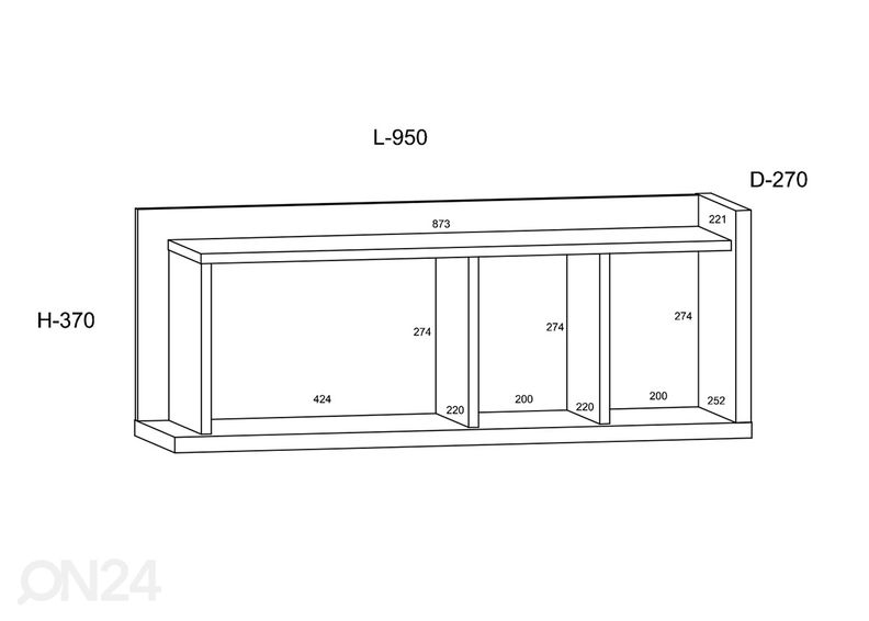 Seinähylly Kinsale 95 cm kuvasuurennos