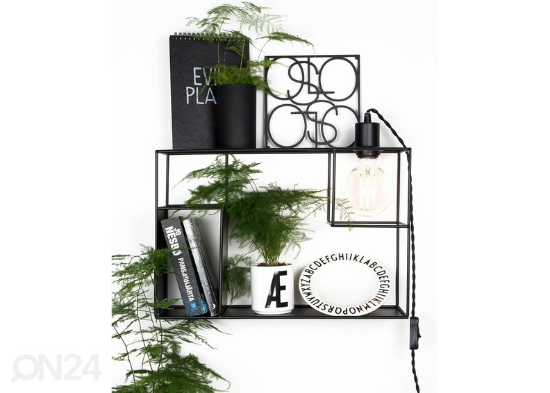 Seinähylly + valaisin SHELFIE kuvasuurennos