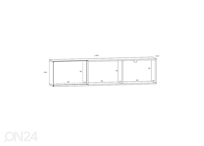 Seinähylly Youghal 150 cm kuvasuurennos