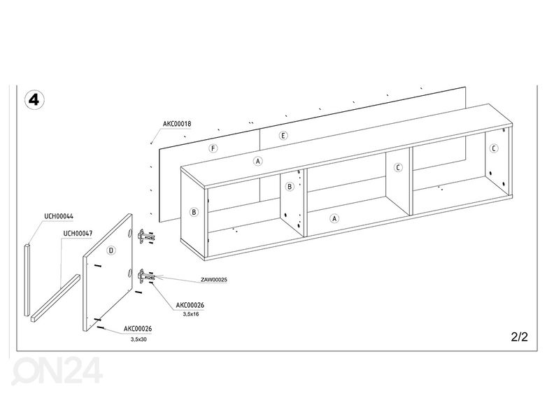Seinähylly Youghal 150 cm kuvasuurennos