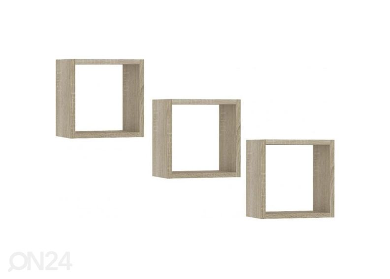 Seinähyllyt 3 kpl, 25x25 cm kuvasuurennos