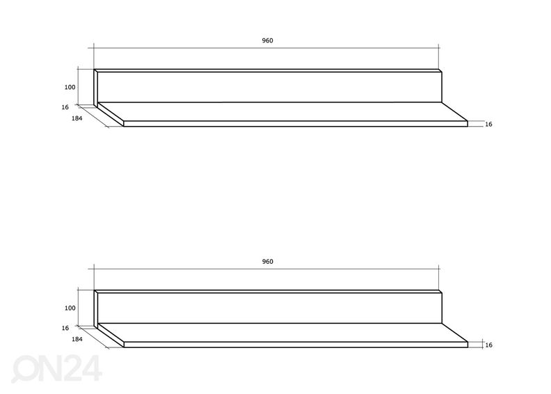 Seinähyllyt Jameson, 2 kpl kuvasuurennos