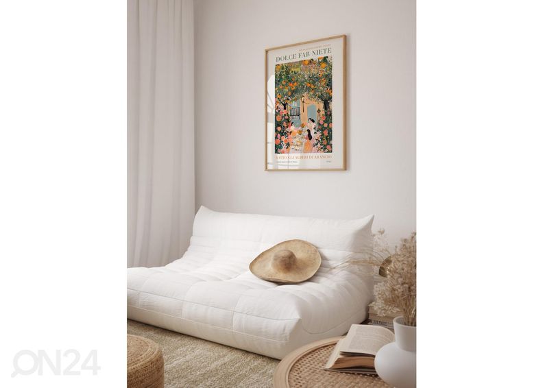 Seinäjuliste Appelsiinipuun alla 21x30 cm kuvasuurennos