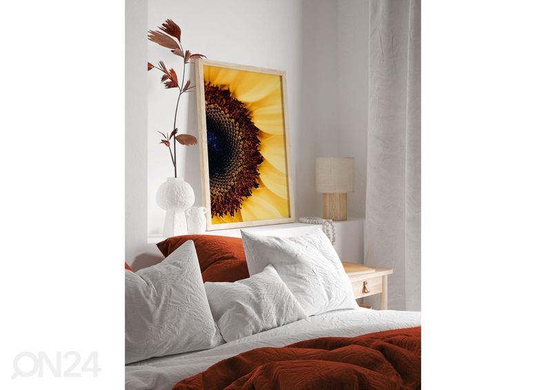 Seinäjuliste Kirkas auringonkukka 21x30 cm kuvasuurennos