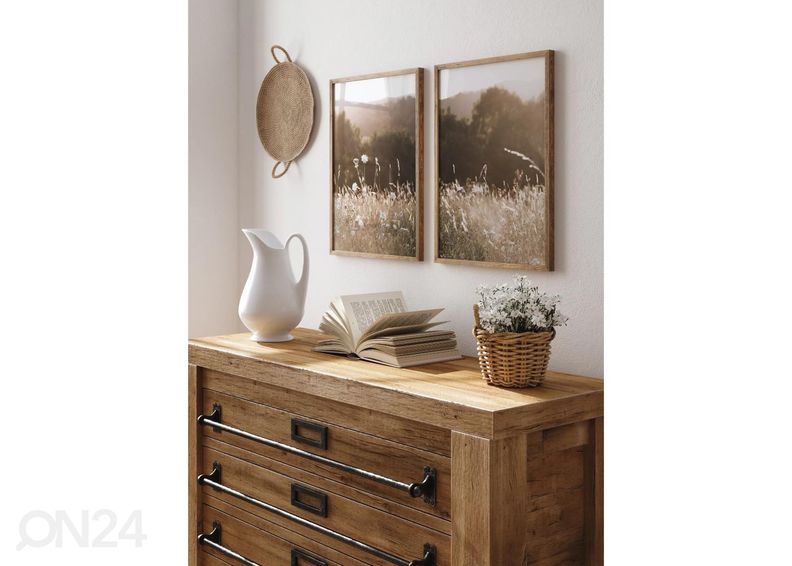 Seinäjuliste Lämmin auringonlasku II 21x30 cm kuvasuurennos