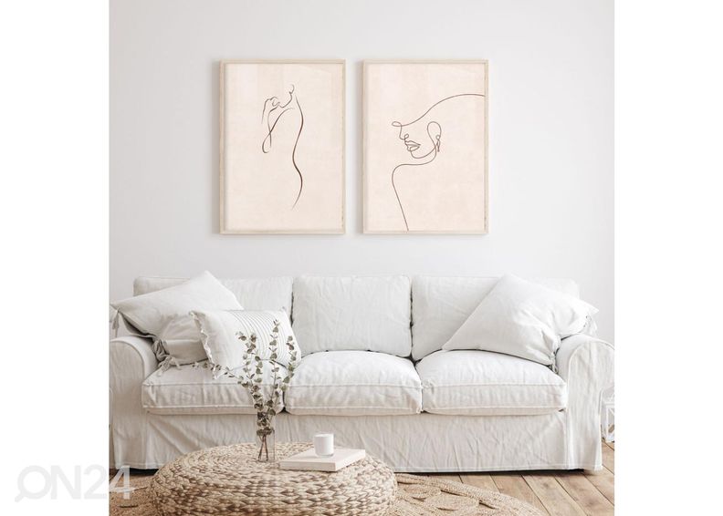 Seinäjuliste Line art hahmo 21x30 cm kuvasuurennos