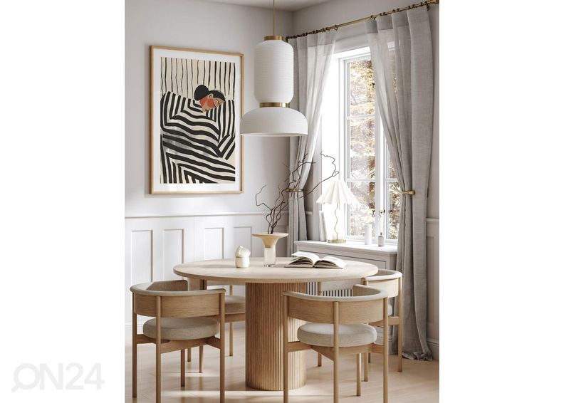 Seinäjuliste Raidallinen nainen 21x30 cm kuvasuurennos