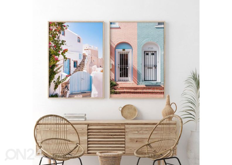 Seinäjuliste Santorini 30x40 cm kuvasuurennos