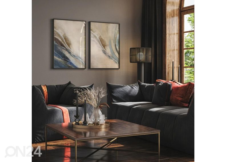 Seinäjuliste Sininen ja beige kuva II 70x100 cm kuvasuurennos