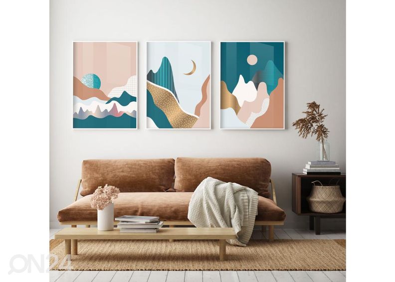 Seinäjuliste Värikäs vuoristo III 30x40 cm kuvasuurennos