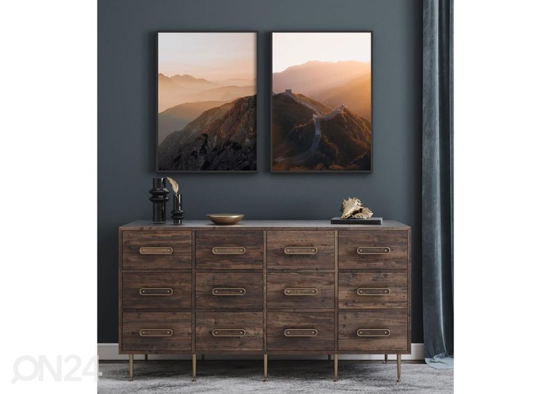 Seinäjuliste Vuoristo auringonlaskun aikaan 21x30 cm kuvasuurennos