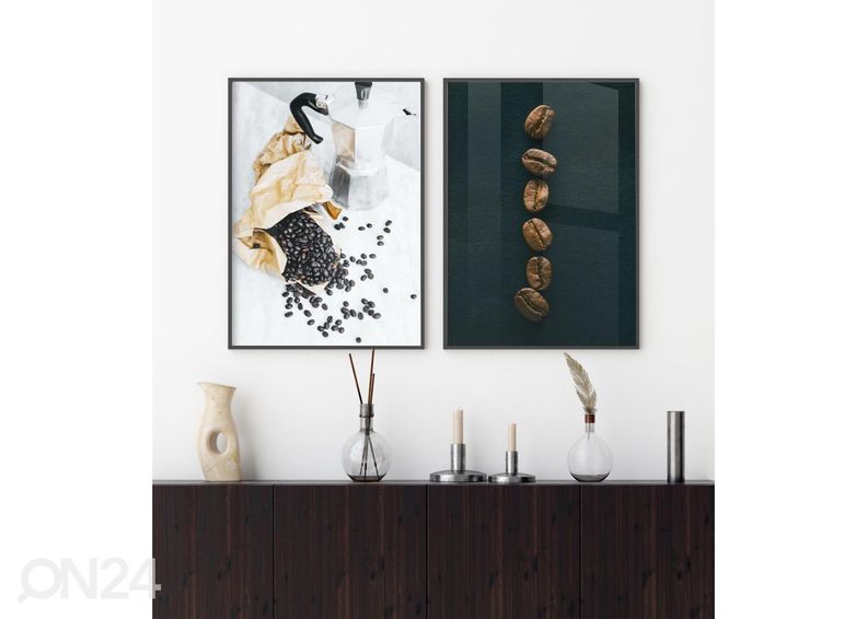Seinäjuliste Yksittäiset kahvipavut 40x50 cm kuvasuurennos