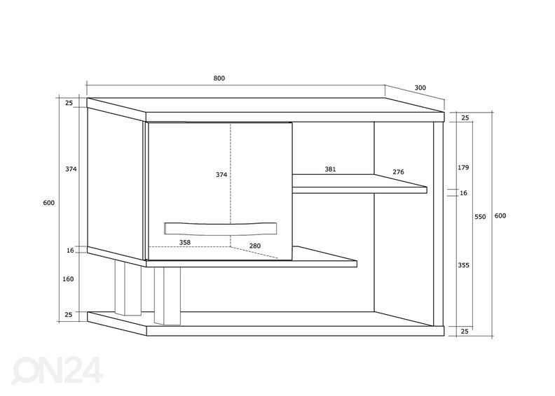 Seinäkaappi Cloghroe 80 cm kuvasuurennos