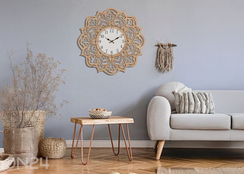 Seinäkello Ø60 cm, beige kuvasuurennos